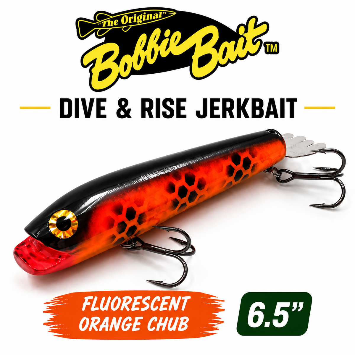 6.5" Bobbie Baits Dive & Rise Jerkbait