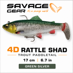 Savage Gear 4D Rattle Shad Trout Paddletail