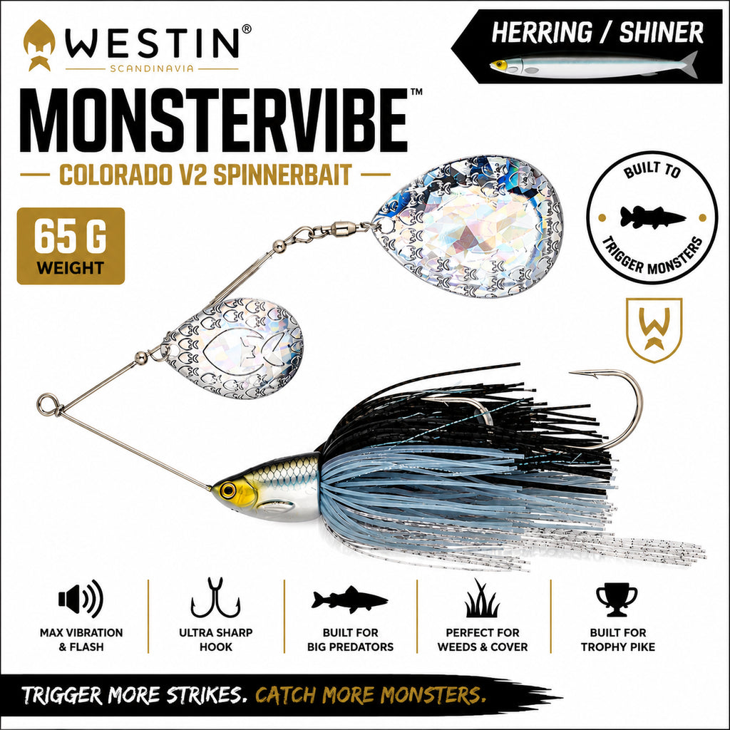 Westin MonsterVibe Colorado V2 2.25oz Spinnerbait