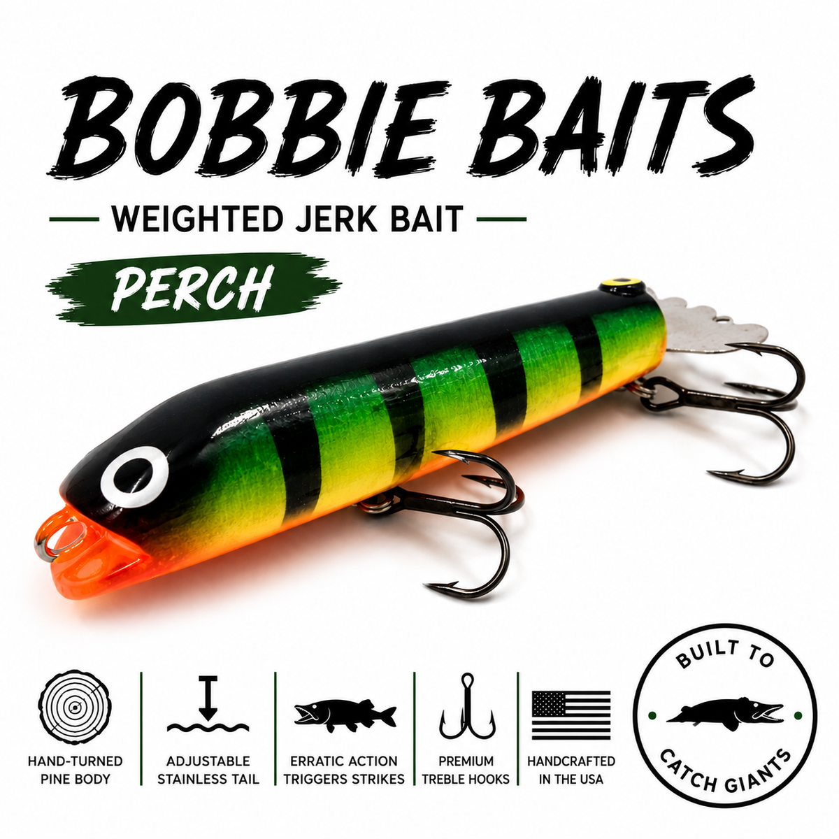 6.5" Bobbie Baits Weighted JerkBait