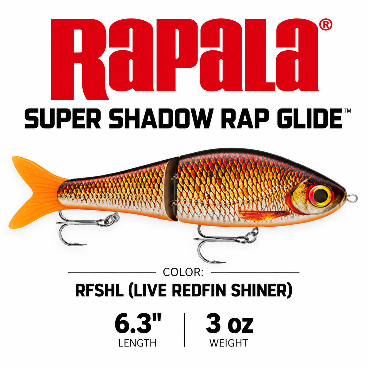 Rapala Super Shadow Rap Pike 2pc Glidebait