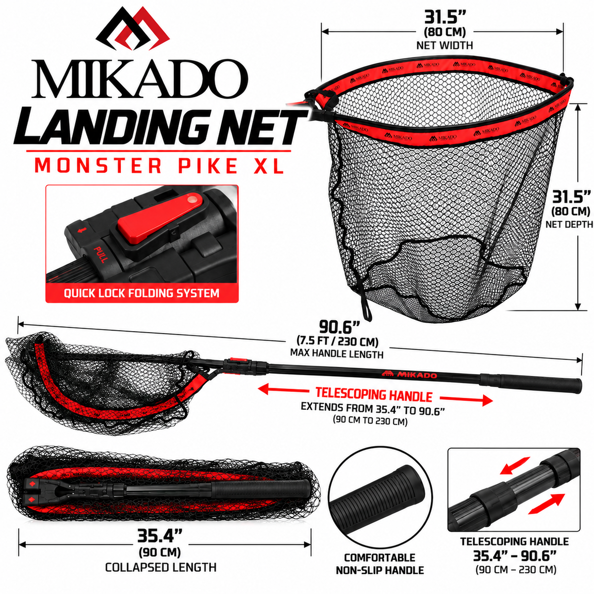 Mikado Monster Pike XL Landing Net