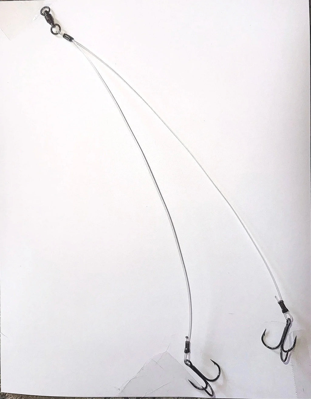Ice Fishing Pike Leader & Hooks (Pack of 2)