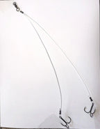 Ice Fishing Pike Leader & Hooks (Pack of 2)
