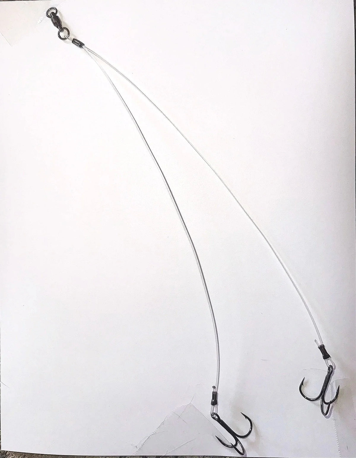 Ice Fishing Pike Leader & Hooks (Pack of 2)